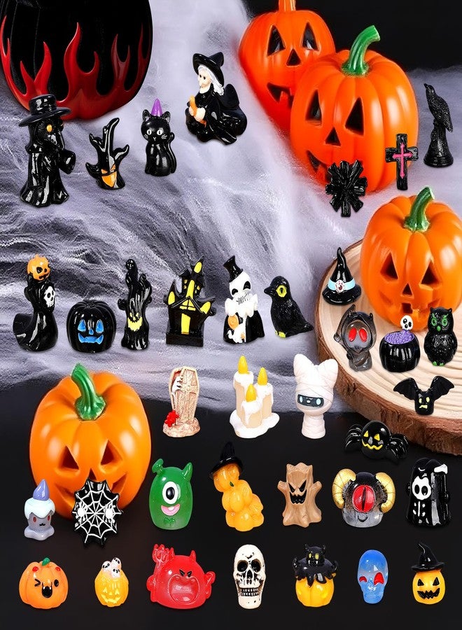 EKisemio 36PCS Halloween Resin Figurines Set - Bulk Mini Pumpkin Ghost & Animal Decor for Spooky Fairy Gardens Haunted House Displays Party Favors and Outdoor Decorations - Image 5